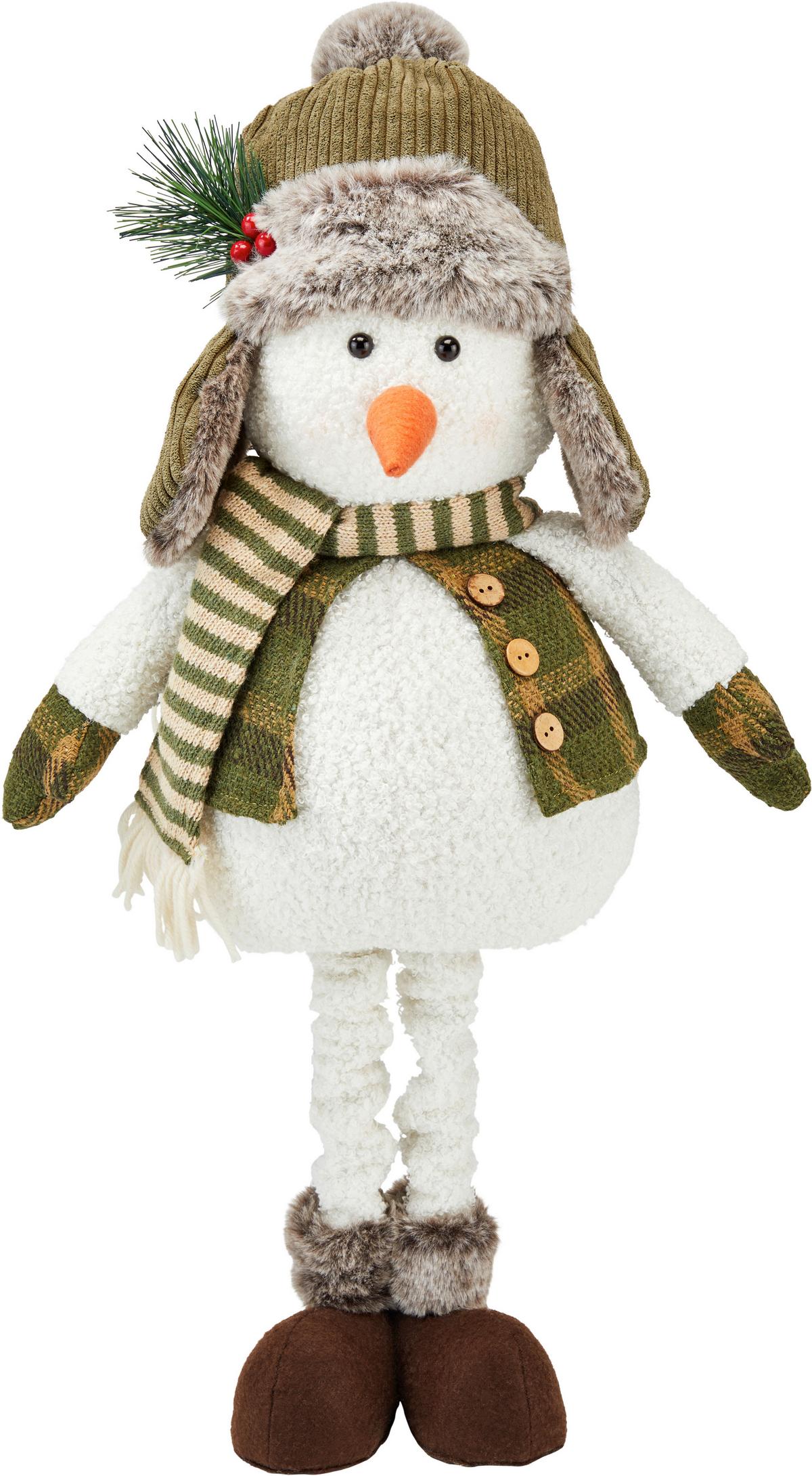 Dekor Hóember Olaf - fehér/szürke, Konventionell, műanyag/textil (25/16/66cm) - Luca Bessoni