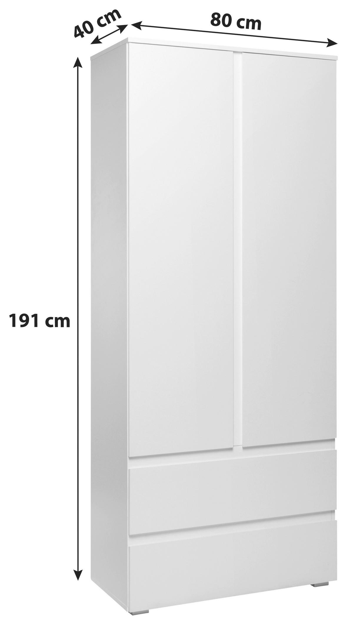 Aktenschrank Image 7 Weiß B 80 cm - Weiß, KONVENTIONELL, Holzwerkstoff (80/191/40cm) - MID.YOU