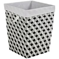 Wäschekorb Barbara - Schwarz/Weiß, Basics, Kunststoff/Metall (38/50/38cm) - Luca Bessoni