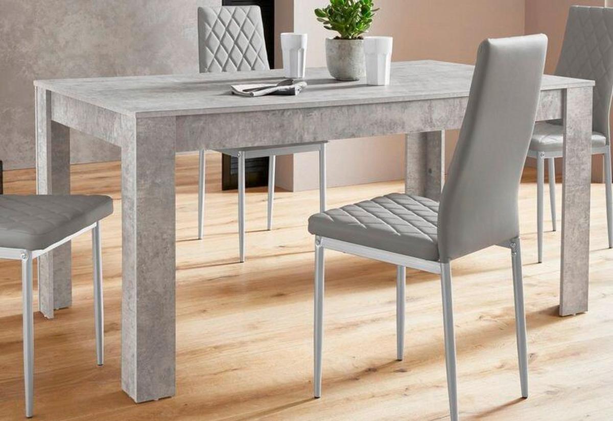 Esstisch Lynn Grau L: 160cm - Grau, Design, Holzwerkstoff (160/75/90cm) - MID.YOU