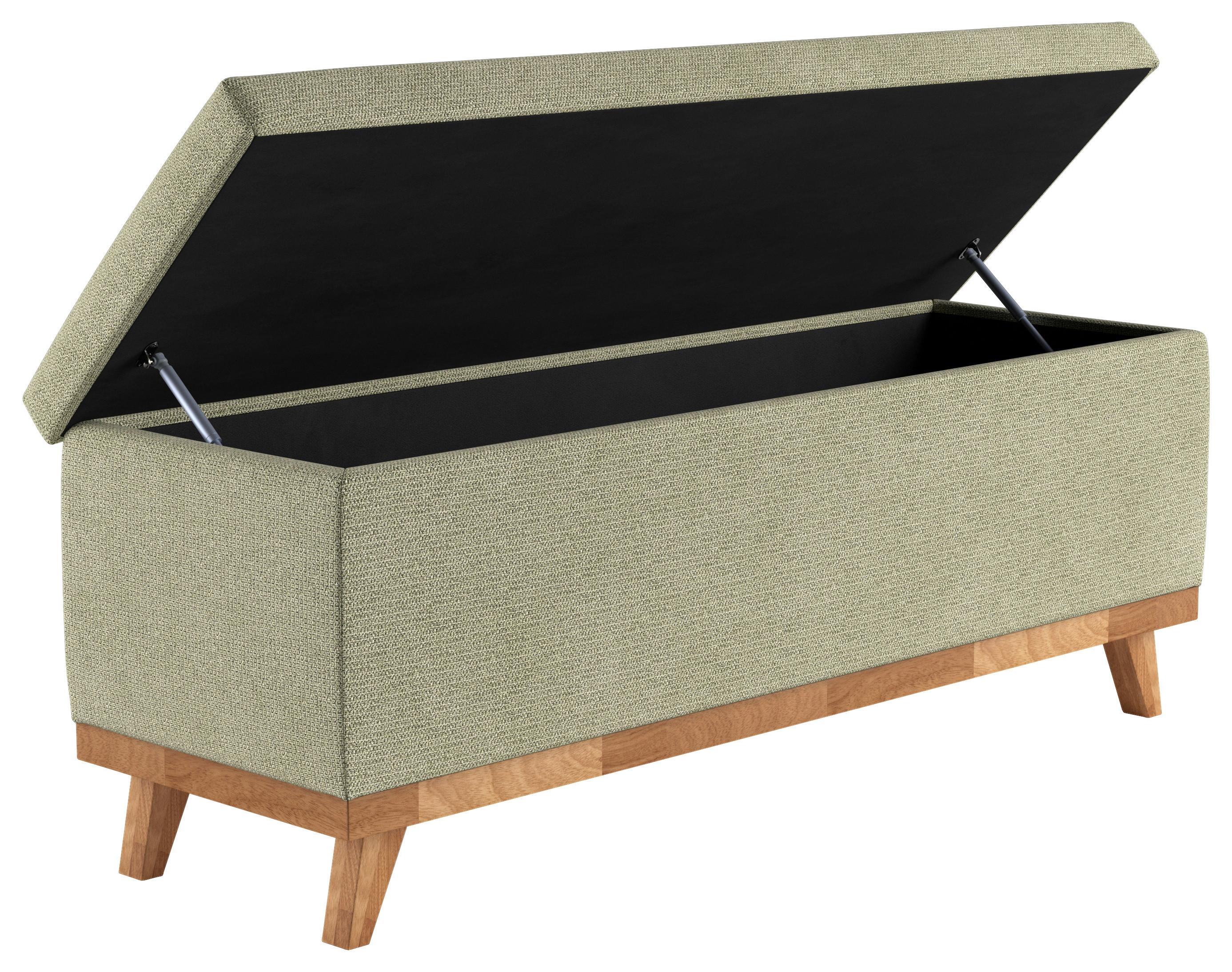 Kárpitozott Pad Emily - zöld, Modern, faalapú anyag/textil (140/54/44cm) - Luca Bessoni