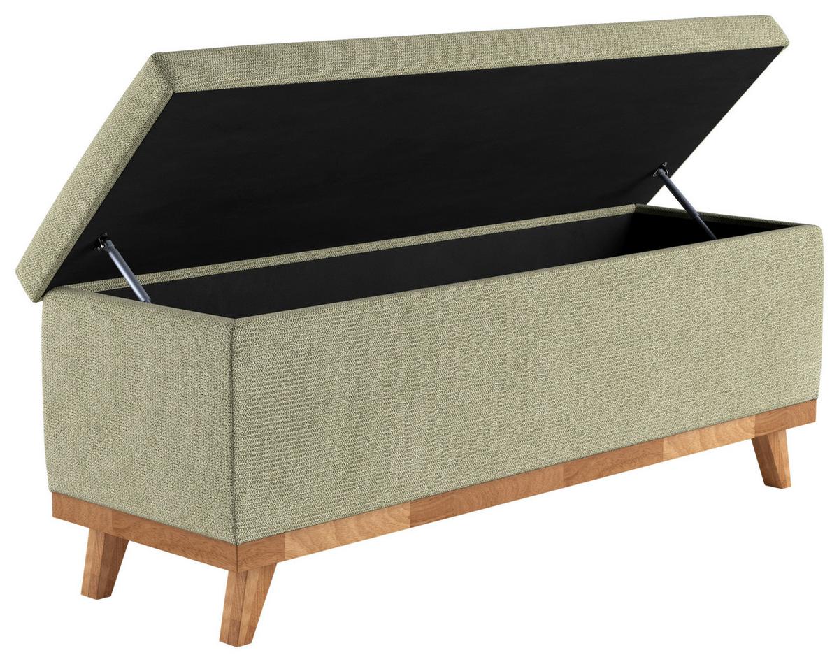 Polsterbank Emily 2 - Eichefarben/Grün, MODERN, Holz/Holzwerkstoff (140/54/44cm) - Luca Bessoni