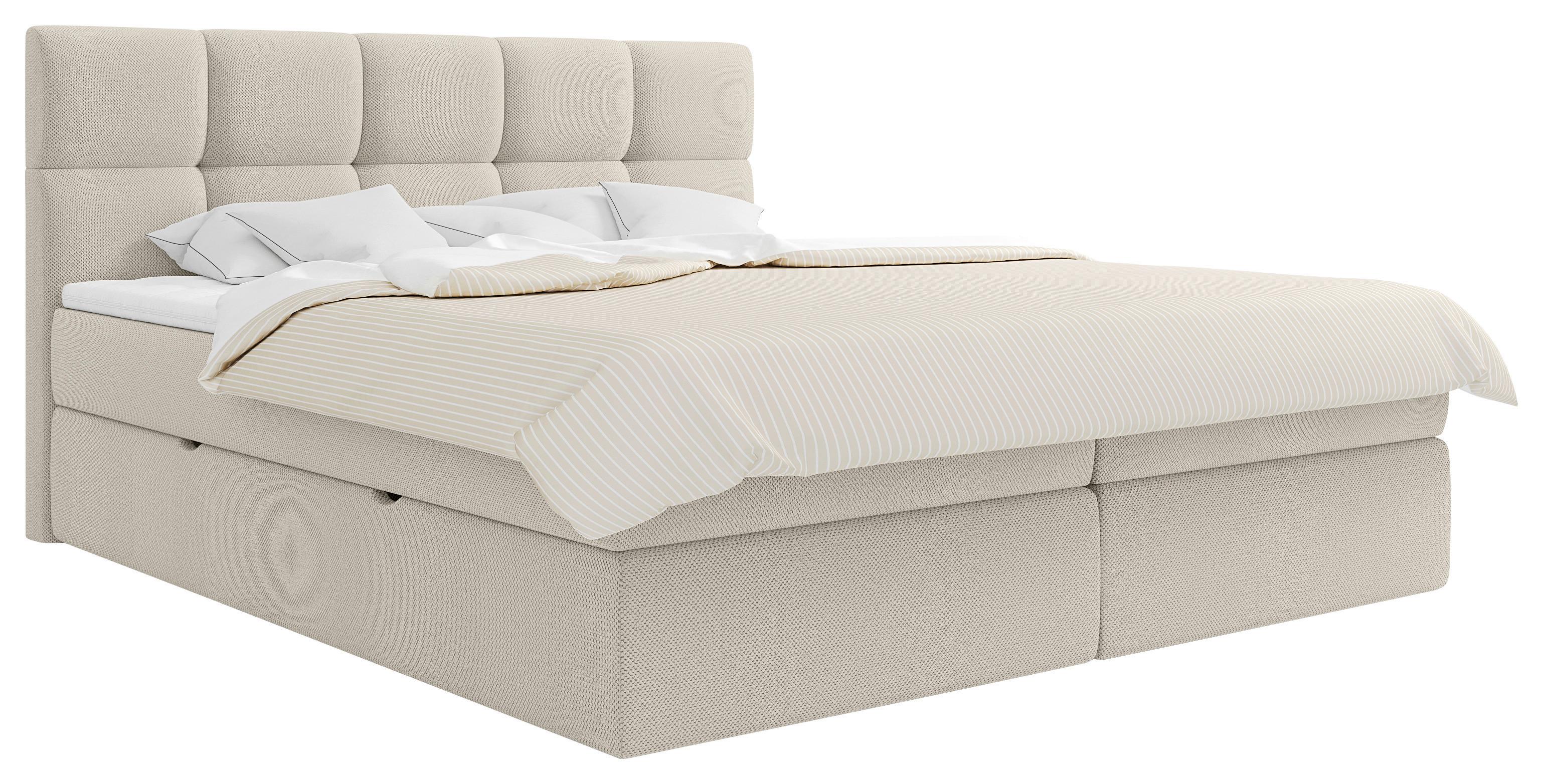 Boxbett Lorie Ii - Beige/Schwarz, MODERN, Holz/Holzwerkstoff (200/200cm) - MID.YOU