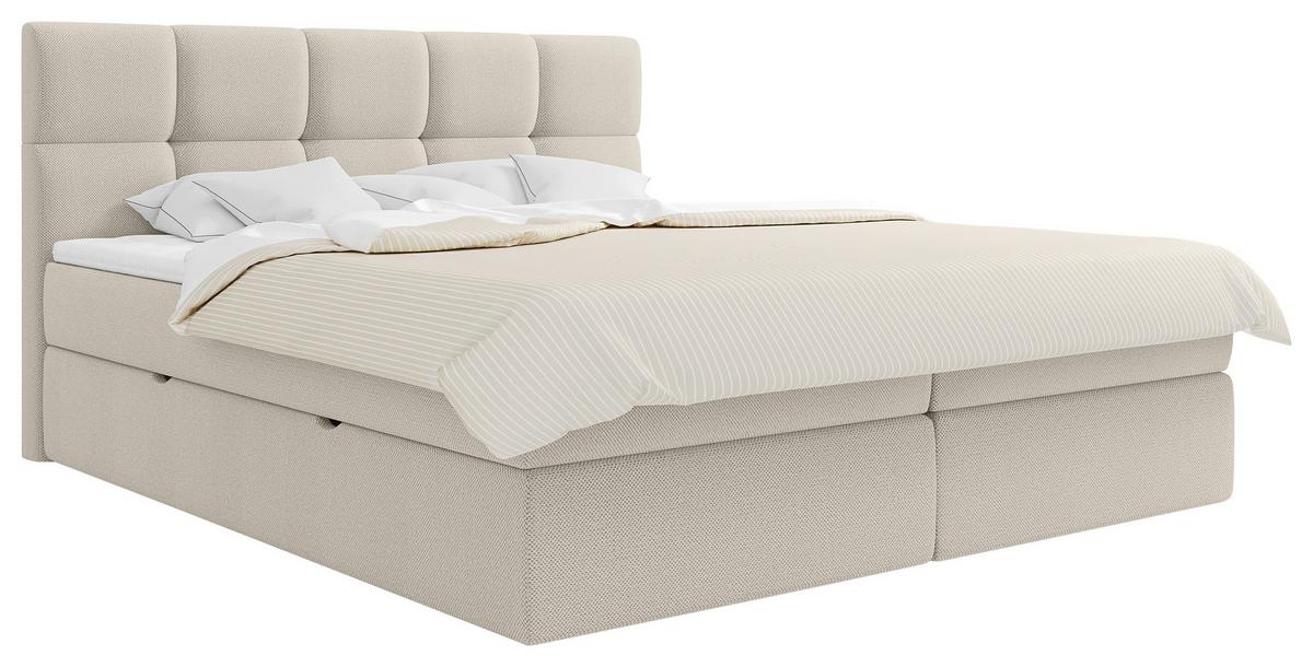 Boxbett Lorie Ii - Beige/Schwarz, MODERN, Holz/Holzwerkstoff (140/200cm) - MID.YOU