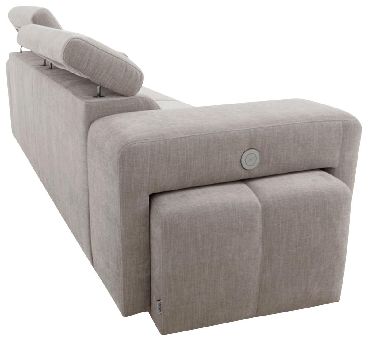 3-SitzerSofa m. Schlaffunktion Sirius S grau, B: 251cm - Schwarz/Grau, KONVENTIONELL, Holz/Holzwerkstoff (251/96/100cm)