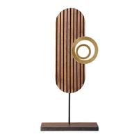 Soška Dana, V: 35,5cm - barvy zlata/hnědá, Basics, dřevo (17/35.5/6cm) - Modern Living