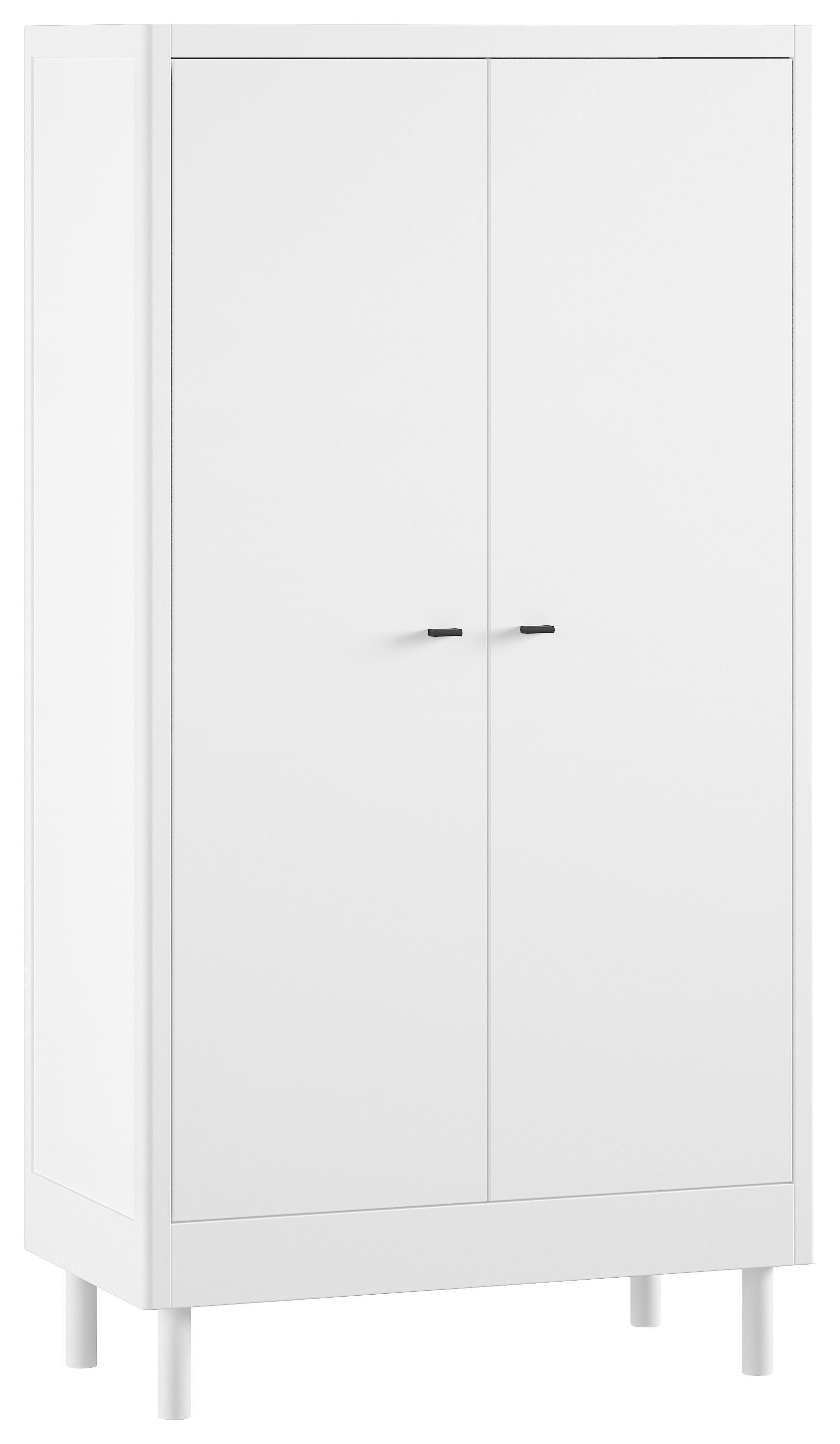 DREHTÜRENSCHRANK Forrest Weiß B: 100cm - Weiß, MODERN, Holz (100/190/55cm) - Vipack