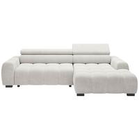Ecksofa Fargo S Greige, B: 285 cm - Greige/Schwarz, Trend, Textil (285/168cm)