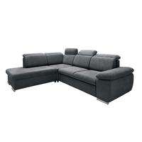 Ecksofa Vasto Anthrazit S: 228x283 cm - Chromfarben/Anthrazit, Design, Textil (228/283cm) - Livetastic