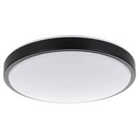 LED-Deckenleuchte Lezuza Ø 43 cm Schwarz/Weiß - Schwarz/Weiß, Basics, Kunststoff/Metall (43/9cm)