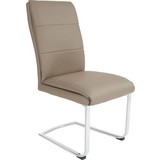 Schwingstuhl Simone - Chromfarben/Schlammfarben, MODERN, Textil/Metall (44/100/66cm)