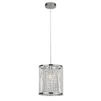 Hängeleuchte Elise H: 145 cm 1-flammig, höhenverstellbar - Chromfarben, KONVENTIONELL, Glas/Metall (21/145cm)