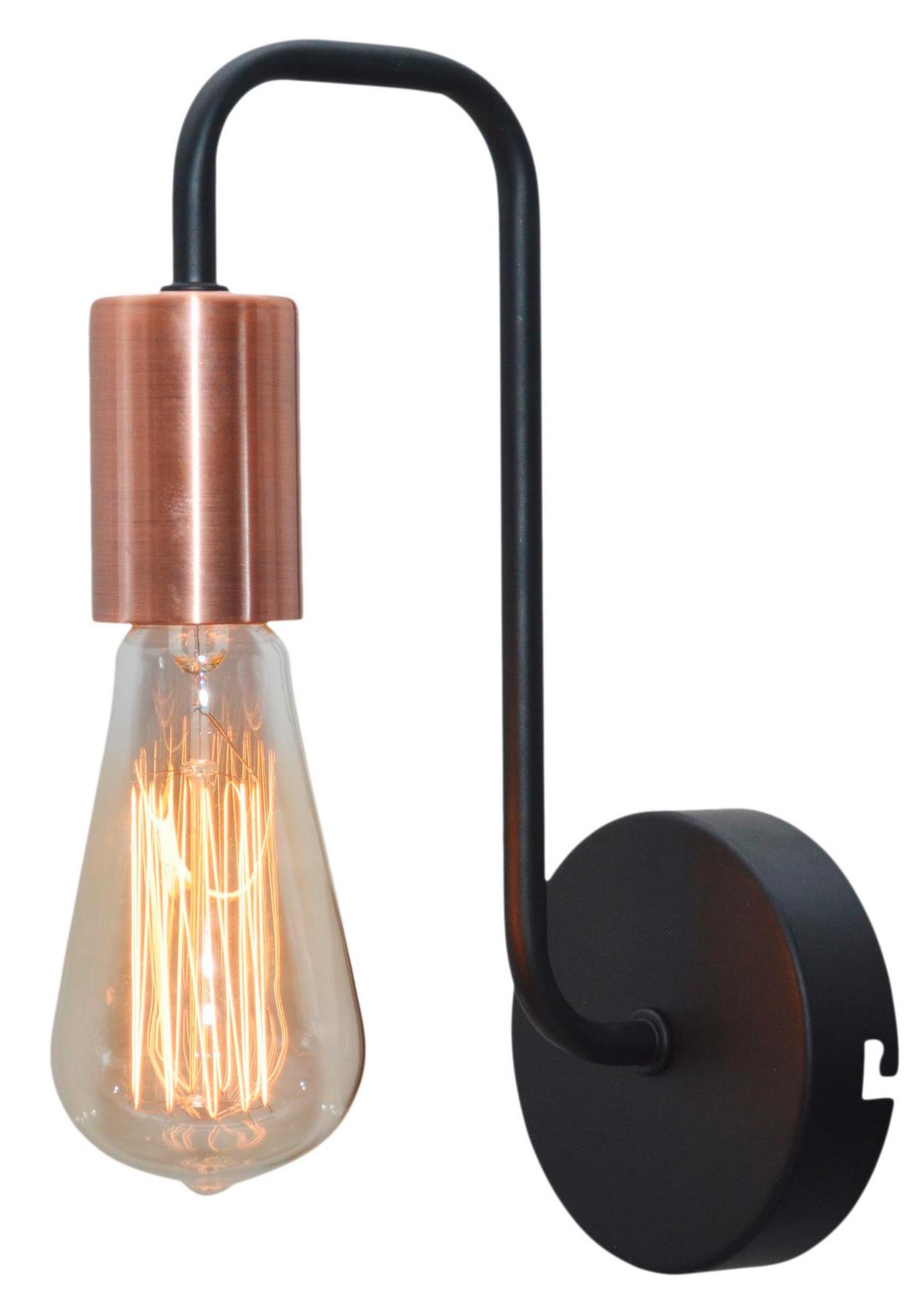 Wandleuchte 21-66855 - Schwarz, KONVENTIONELL, Metall (17/10/26cm)