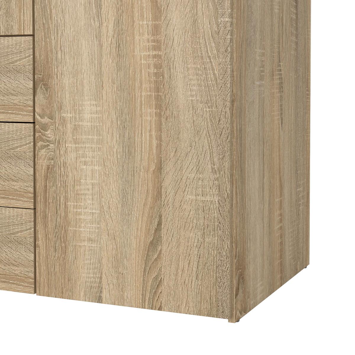 Ruhásszekrény Space 154/200cm - Sonoma tölgy, Konventionell, fa (154/200,4/49,5cm)