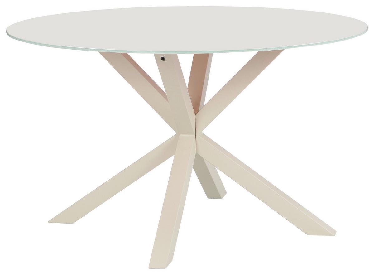 Esstisch Vanda Kaschmir D: 130 cm - Kaschmir, MODERN, Glas/Metall (130/130/75,5cm) - P & B