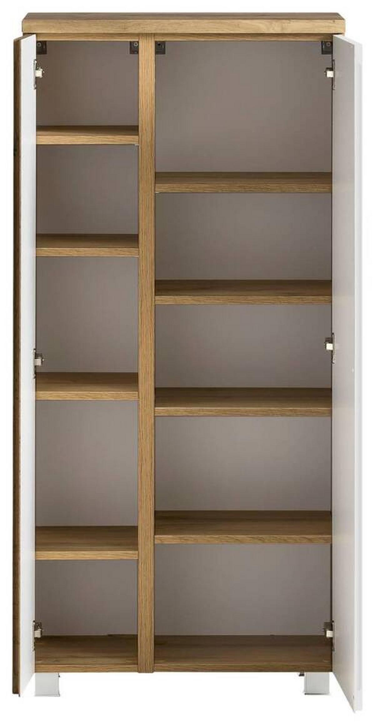 Midischrank Bad Varese B: 65 cm Weiß/Wotaneiche Dekor - Eiche Wotan/Weiß, MODERN, Holzwerkstoff (65/130/35cm) - Held