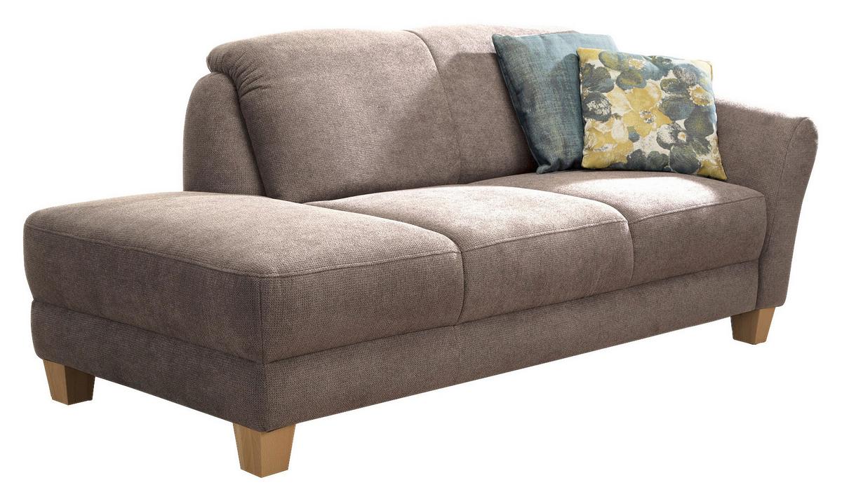 Récamiere Gotland V, Taupe B: 194 cm - Taupe/Naturfarben, KONVENTIONELL, Textil (194/84/91cm) - Sit & More