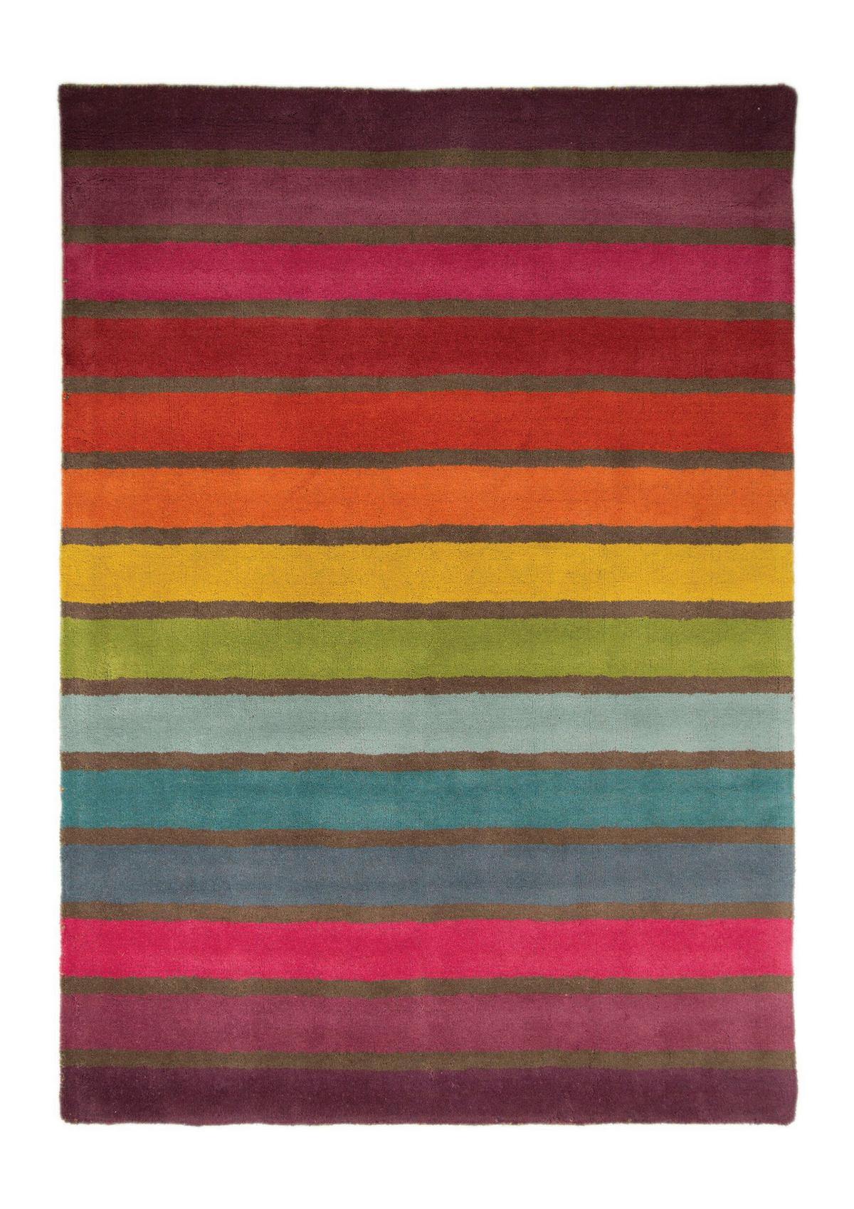 Wollteppich Wollteppich Multicolor B:150cm - Multicolor, Basics, Textil (150/80cm)