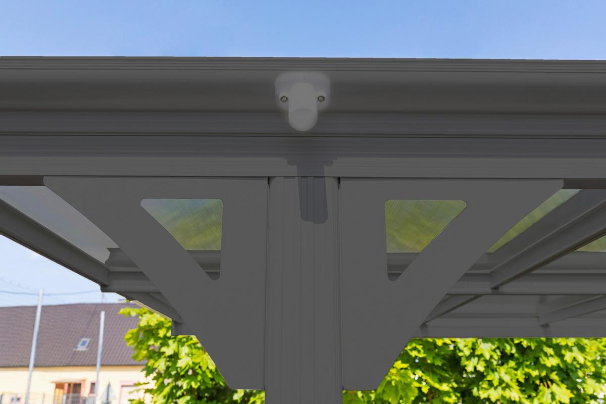 Carport Carport Rundbogen 17 M² - Anthrazit, Basics, Kunststoff/Metall (300/220/576cm)