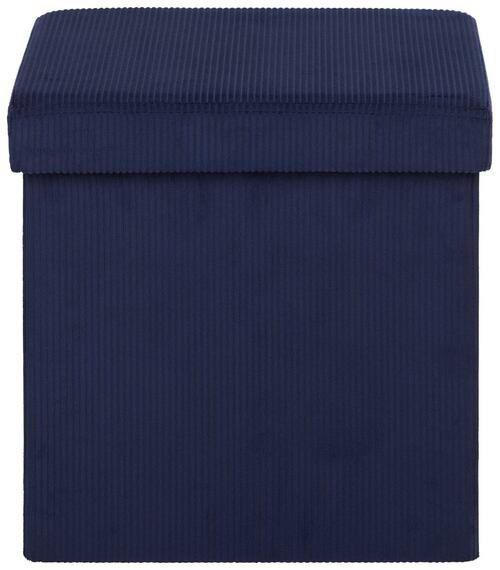 SEDACÍ BOX CORD - tmavě modrá, textil (38/38/38cm) - Mömax