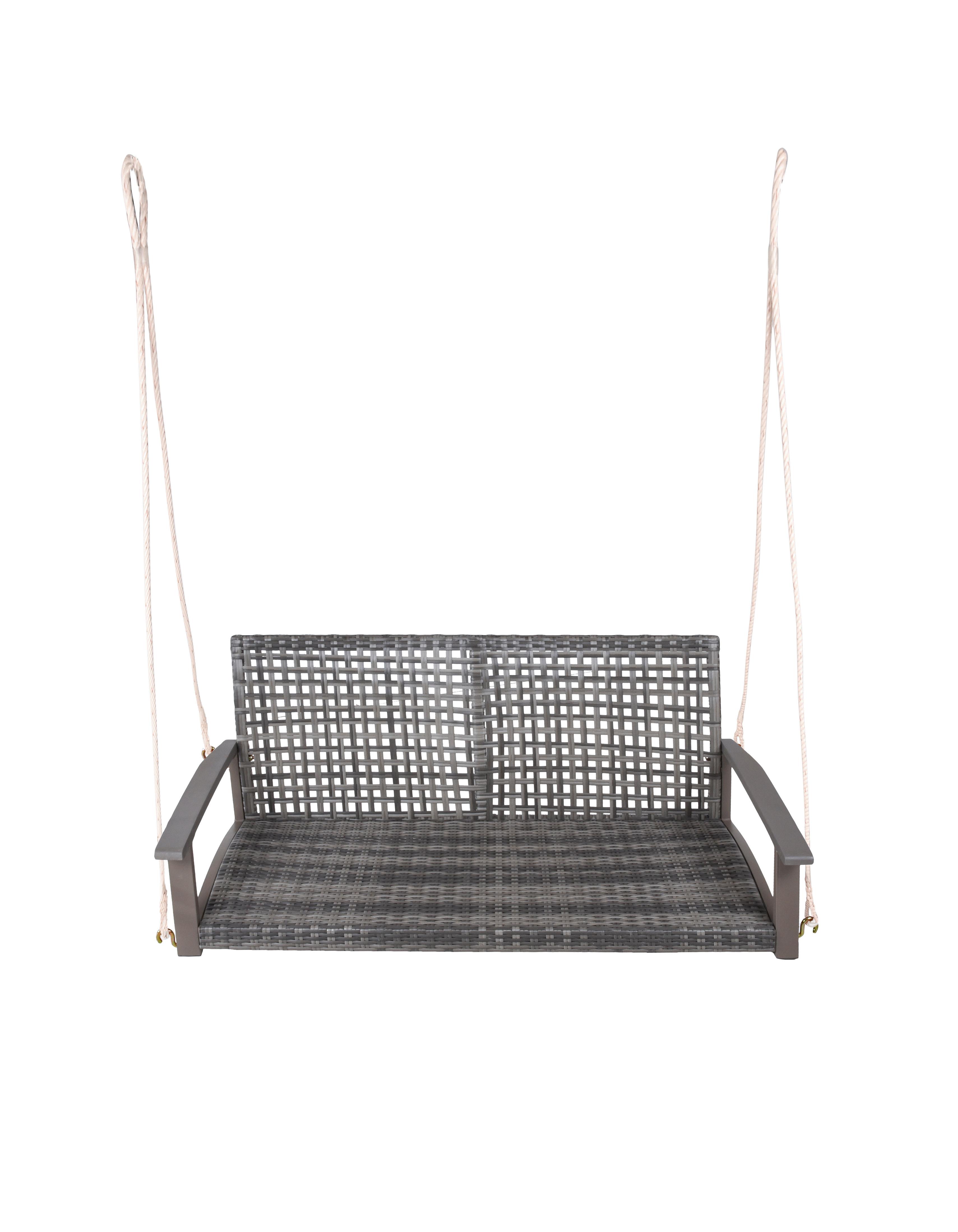 Gartenbank Echtholz/Stahl 2-Sitzer Cuneo Hängend - Grau/Akaziefarben, Basics, Holz/Kunststoff (120/79/57cm) - Gardenson