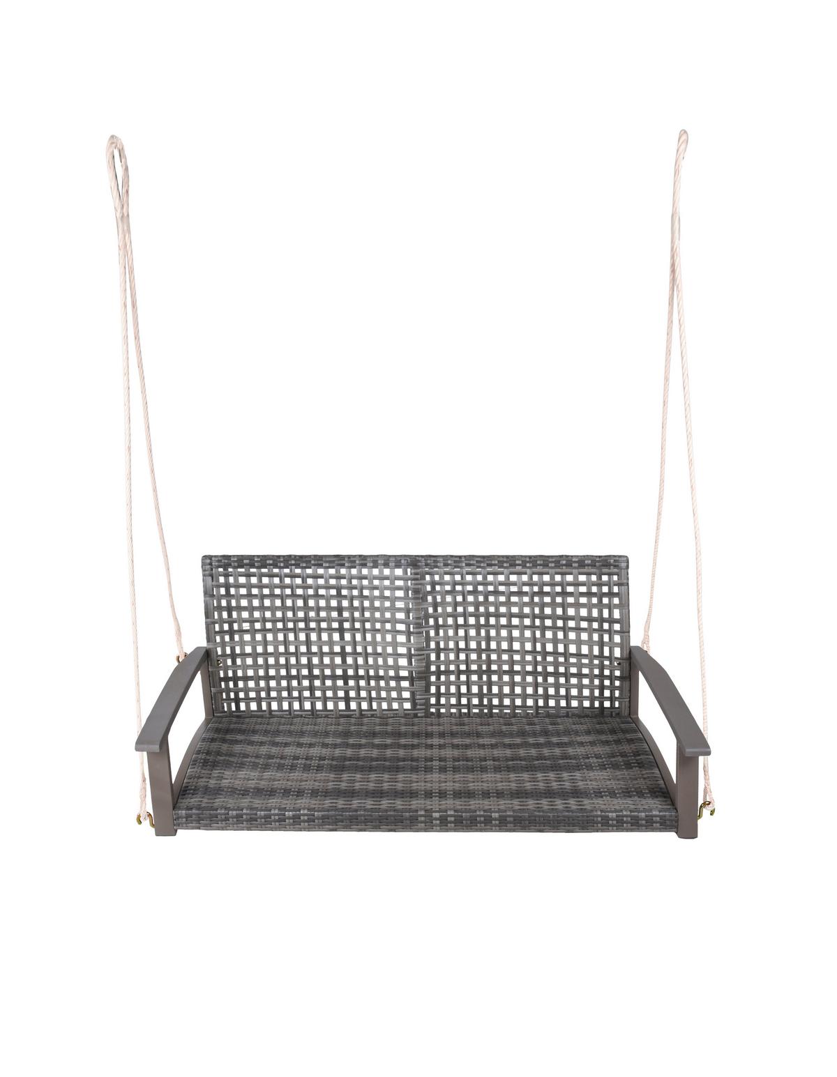 Gartenbank Echtholz/Stahl 2-Sitzer Cuneo Hängend - Grau/Akaziefarben, Basics, Holz/Kunststoff (120/79/57cm) - Gardenson