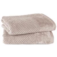 FROTTIERSET Popcorn 2er Set Stein - Ecru, Basics, Textil (50/100/10cm)