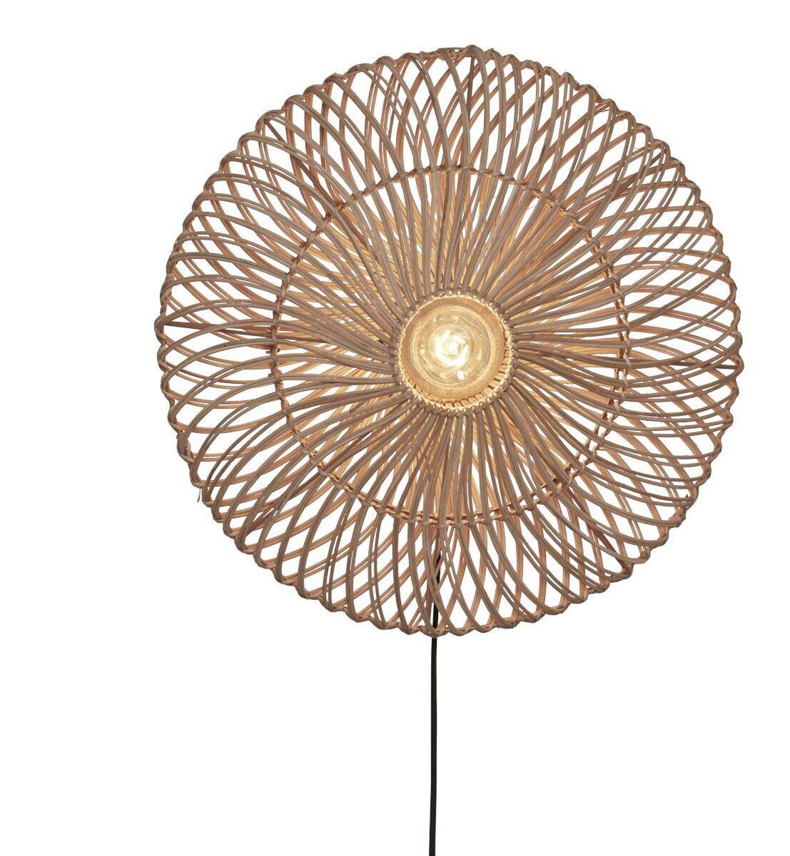 WANDLEUCHTE ZANZIBAR/W/5514/N - Naturfarben, Trend, Naturmaterialien (55/14cm) - Good & Mojo