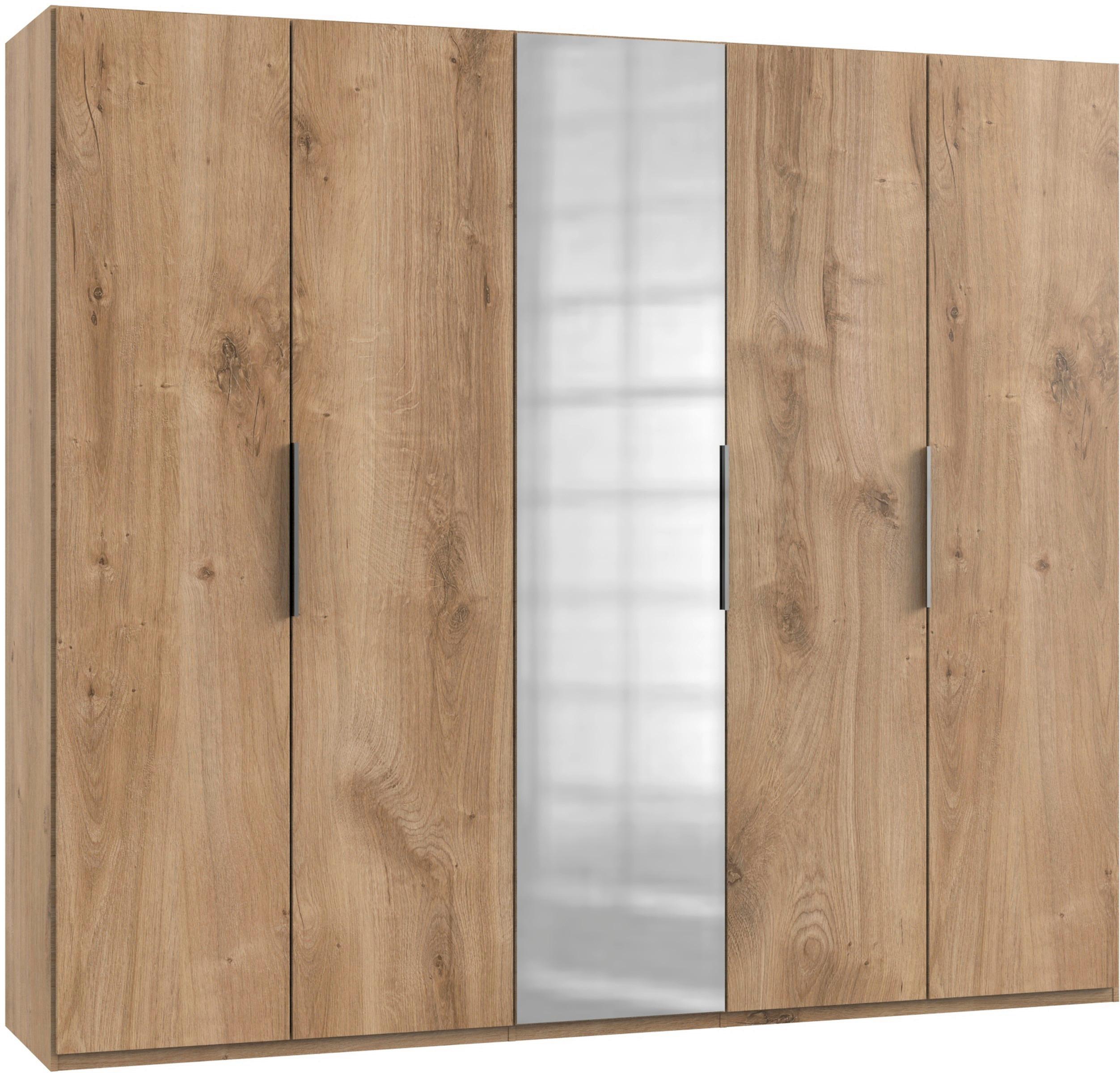 Drehtürenschrank Mit Spiegel B: 250 cm Level, Eiche Dekor - Eichefarben, MODERN, Holzwerkstoff (250/216/58cm) - MID.YOU