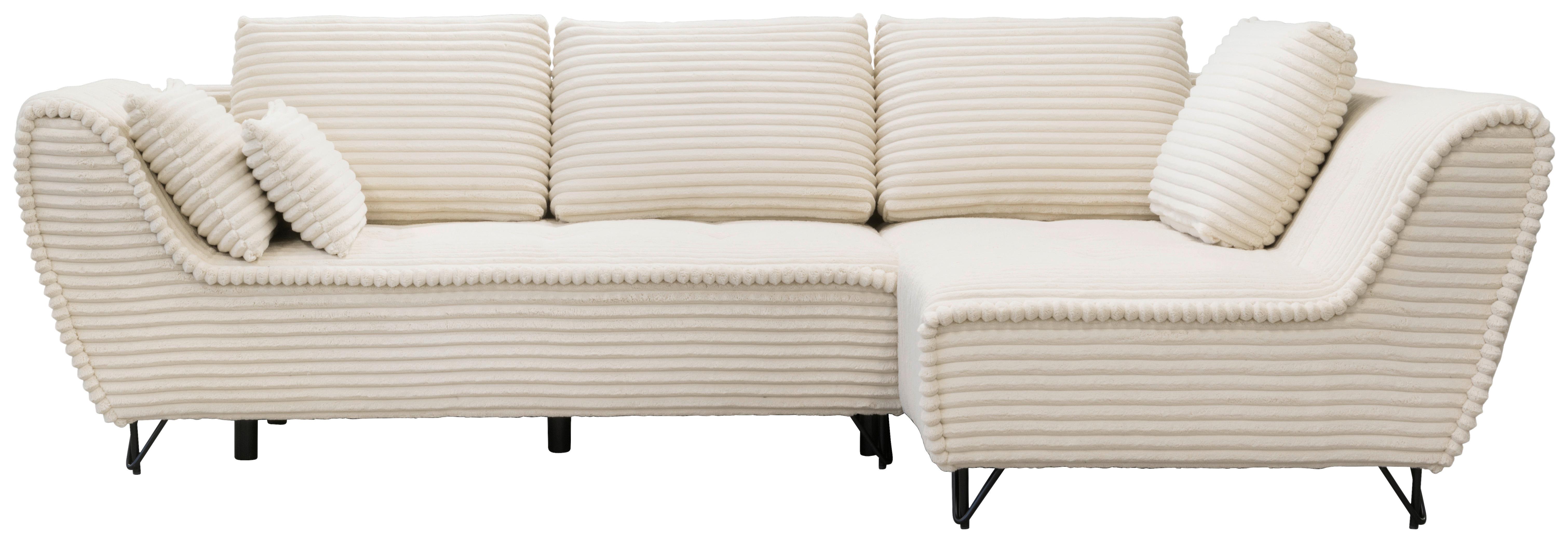 Sedacia zostava COCOLI CORNER R - čierna/krémová, Modern, textil/plast (284/173/90cm)