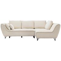 Sedací sestava COCOLI CORNER R - černá/krémová, Moderní, textil/plast (284/173/90cm)