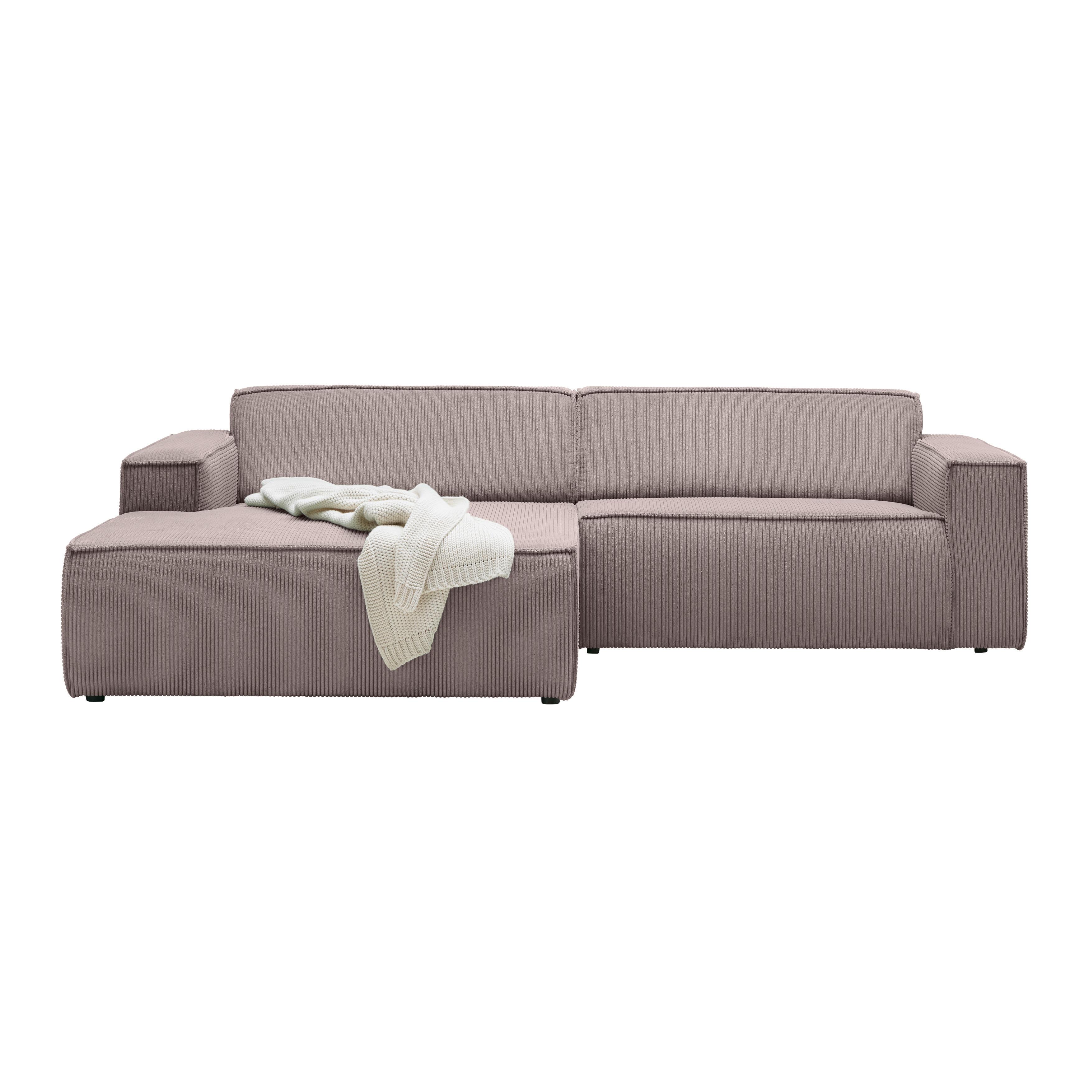 Rohová sedačka LOFT, ľavá, sivohnedý menčester - sivohnedá/čierna, Modern, textil/plast (172/75/265cm) - Mömax