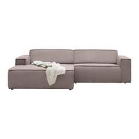 Rohová sedačka LOFT, ľavá, sivohnedý menčester - sivohnedá/čierna, Modern, textil/plast (172/75/265cm) - Mömax