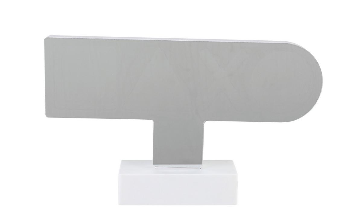 LED-Dekoleuchte Cathleen - Chromfarben/Weiß, Basics, Kunststoff (25,4/4,6/15,2cm) - Luca Bessoni