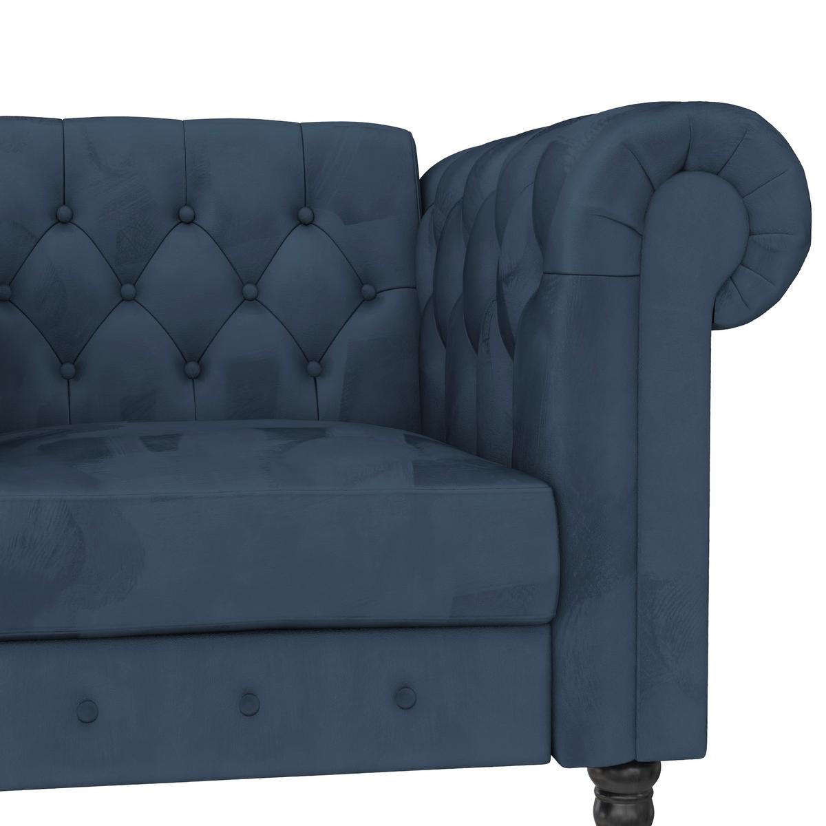 Sessel Firenze Blau, Relaxfunktion - Blau/Schwarz, Basics, Textil (111/83cm) - Livetastic