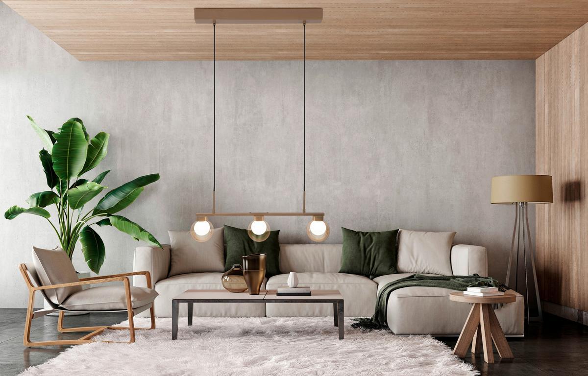 Hängeleuchte Exkl. 3xg9, 20w - Braun, KONVENTIONELL, Glas/Metall (73/13/150cm) - Näve