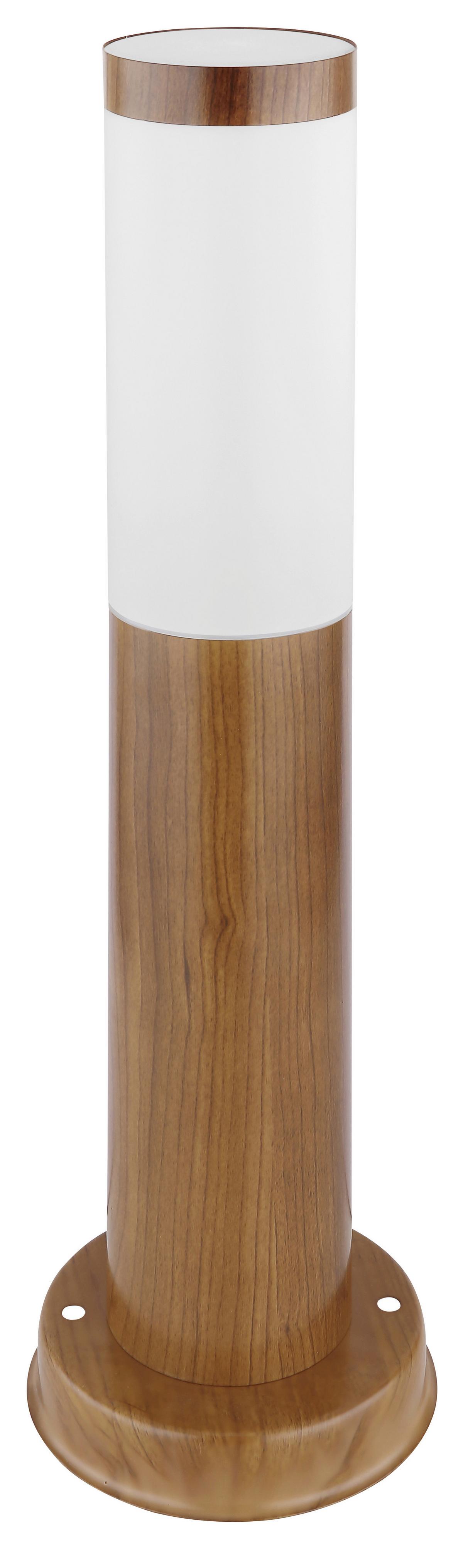 Außenleuchte 60 W Kunststoff/edelstahl - Opal/Braun, Basics, Kunststoff/Metall (12,7/45cm) - Globo