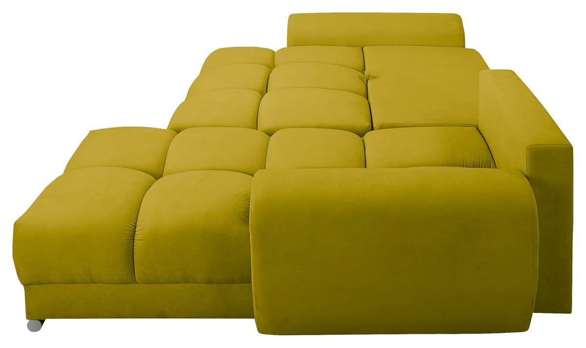 Ecksofa Azzuro Grün S: 256x175 Cm - Silberfarben/Grün, Design, Textil (256/175cm) - Livetastic