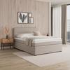 Boxspringová postel MARCO 140x200, šedohnědá - černá/šedohnědá, Moderní, dřevo/textil (140/200cm) - Bessagi Home