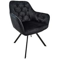 SADA STOLIČIEK S PODRÚČKAMI GEORGIA - čierna, Modern, kov/textil (57/85/62cm) - MID.YOU