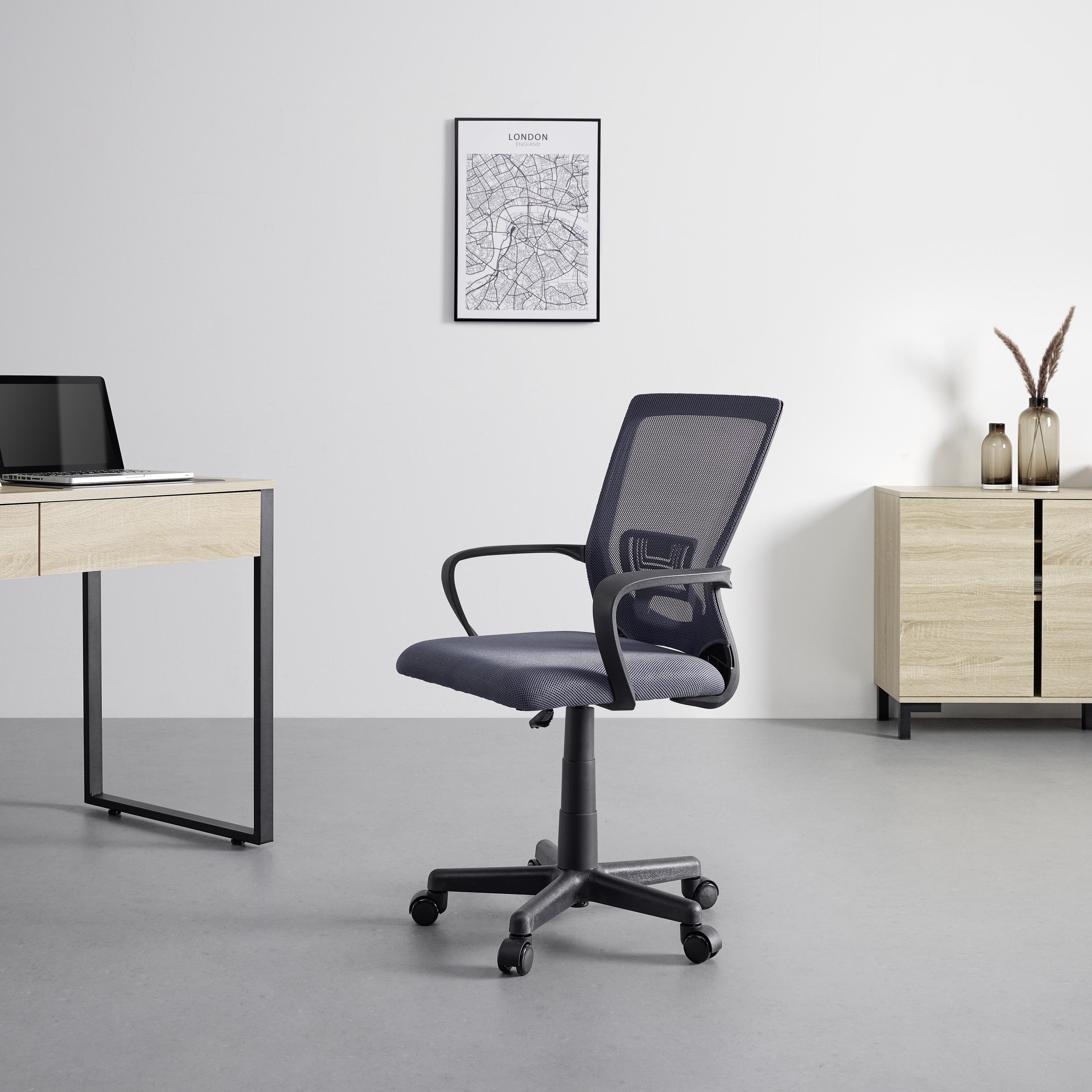 Otoční Židle Endres Šedá - šedá/černá, Moderní, textil/plast (60/87/57cm) - Bessagi Home