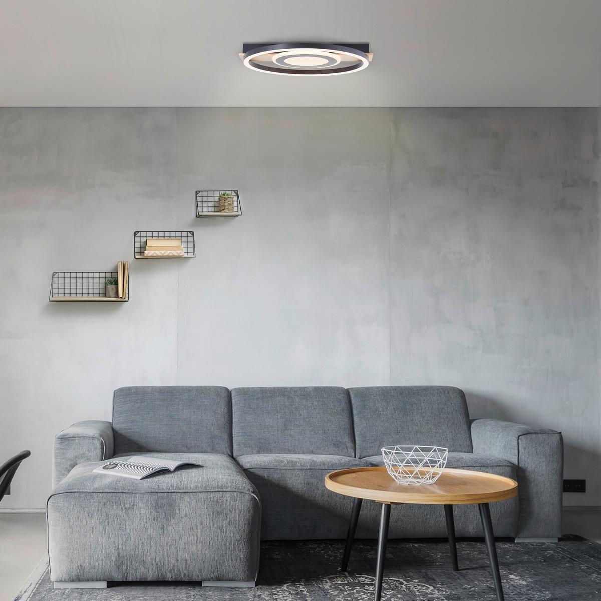 LED-Deckenleuchte G99927a76 Maureen - Hellbraun/Schwarz, Design, Holz/Kunststoff (5/39/37cm) - Brilliant