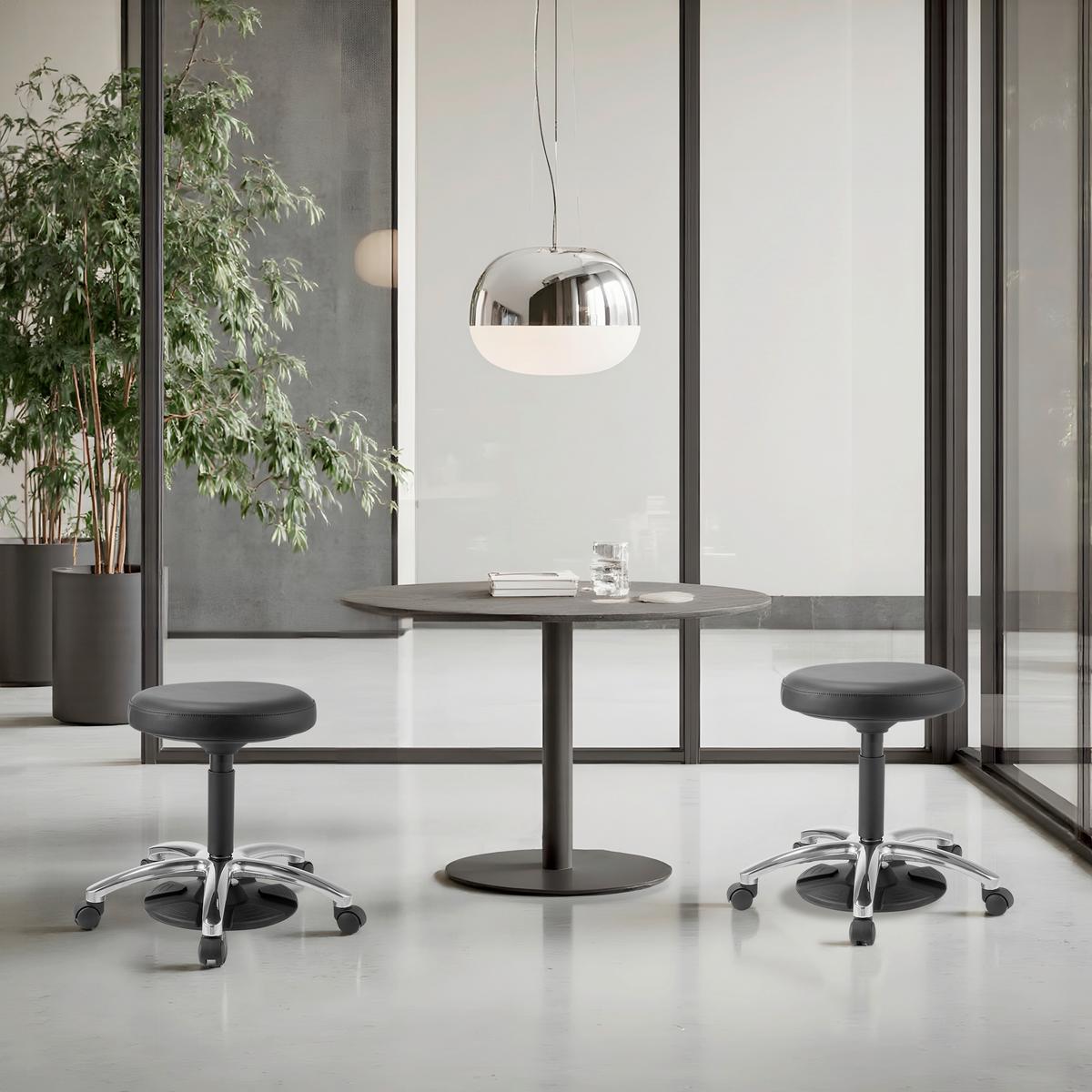 DREHHOCKER Operator Step Schwarz B: 55cm - Silberfarben/Schwarz, MODERN, Kunststoff/Metall (55/61/40cm) - MID.YOU