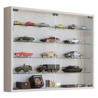 Závěsná vitrína Mandosa L š: 80 cm bílá - bílá/černá, Konvenční, kompozitní dřevo/plast (80/60/10cm) - MID.YOU