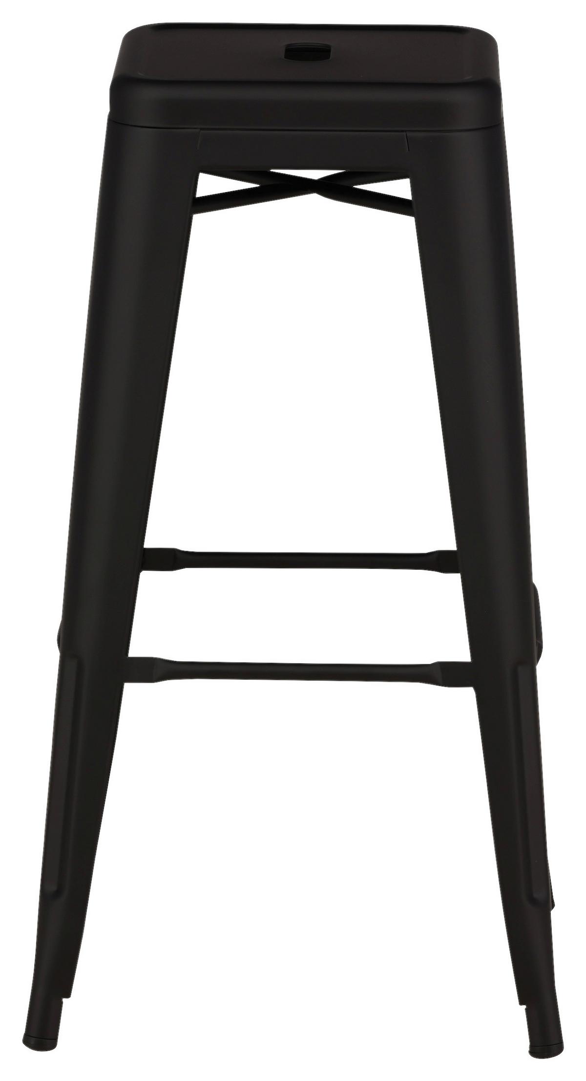 Barhocker-Set Tempe - Schwarz, Design, Metall (43/76/43cm) - Livetastic