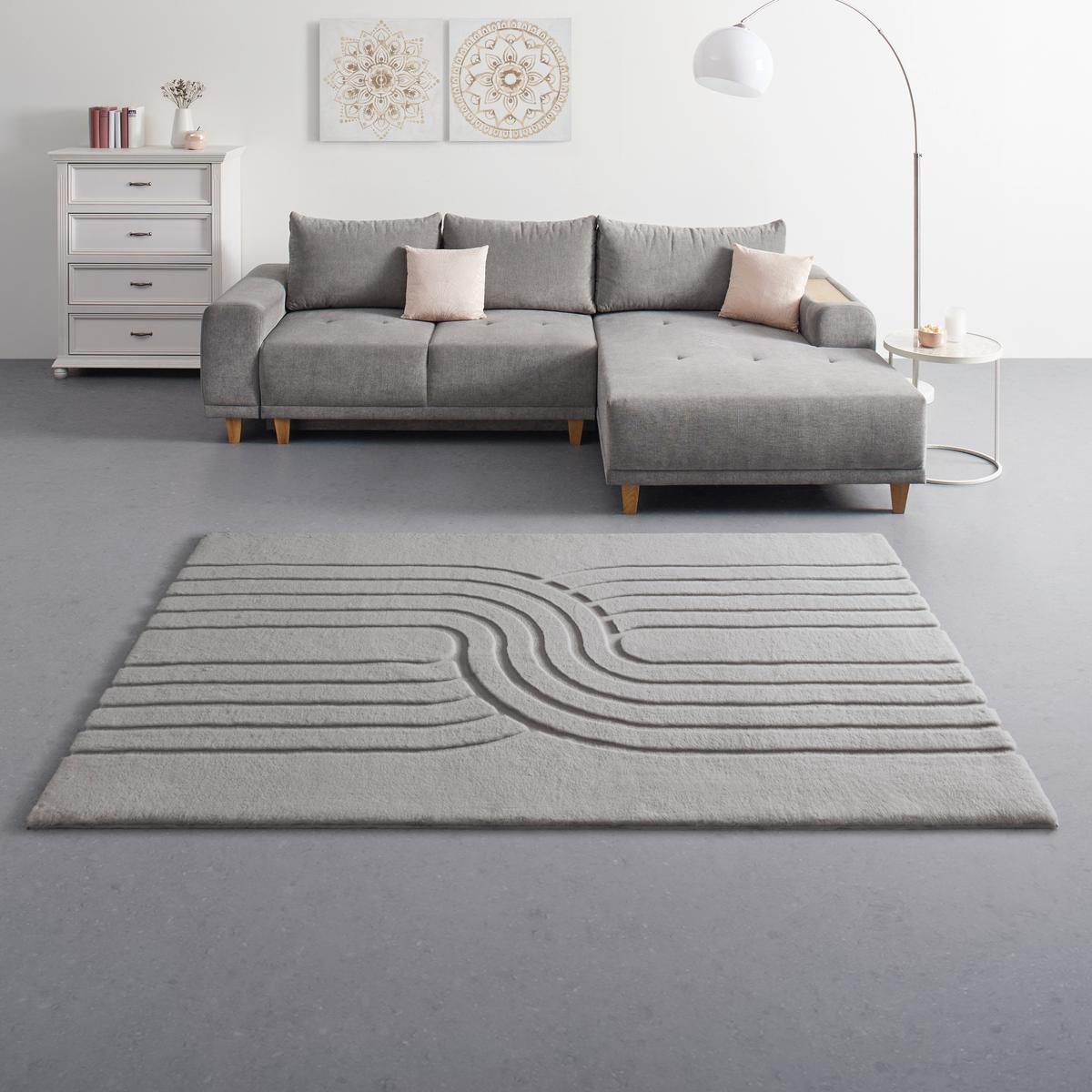 UMĚLÁ KOŽEŠINA FADIME 2 - šedá, Moderní, textil (120/170cm) - Mömax