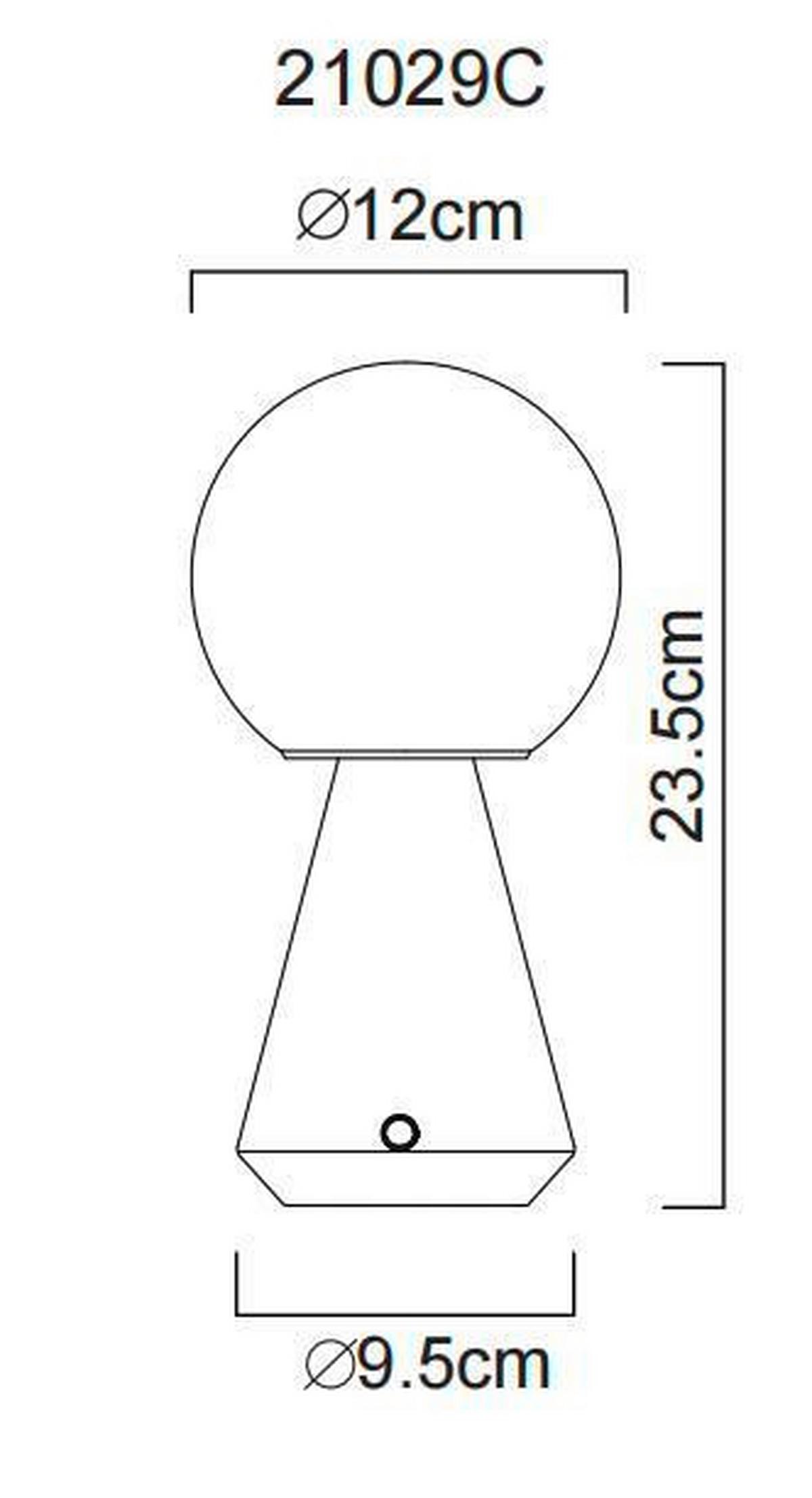 Akku-Tischleuchte Sora Weiß Kupferfarben D: 12cm - Weiß/Kupferfarben, KONVENTIONELL, Kunststoff/Metall (12/23,5cm) - Globo
