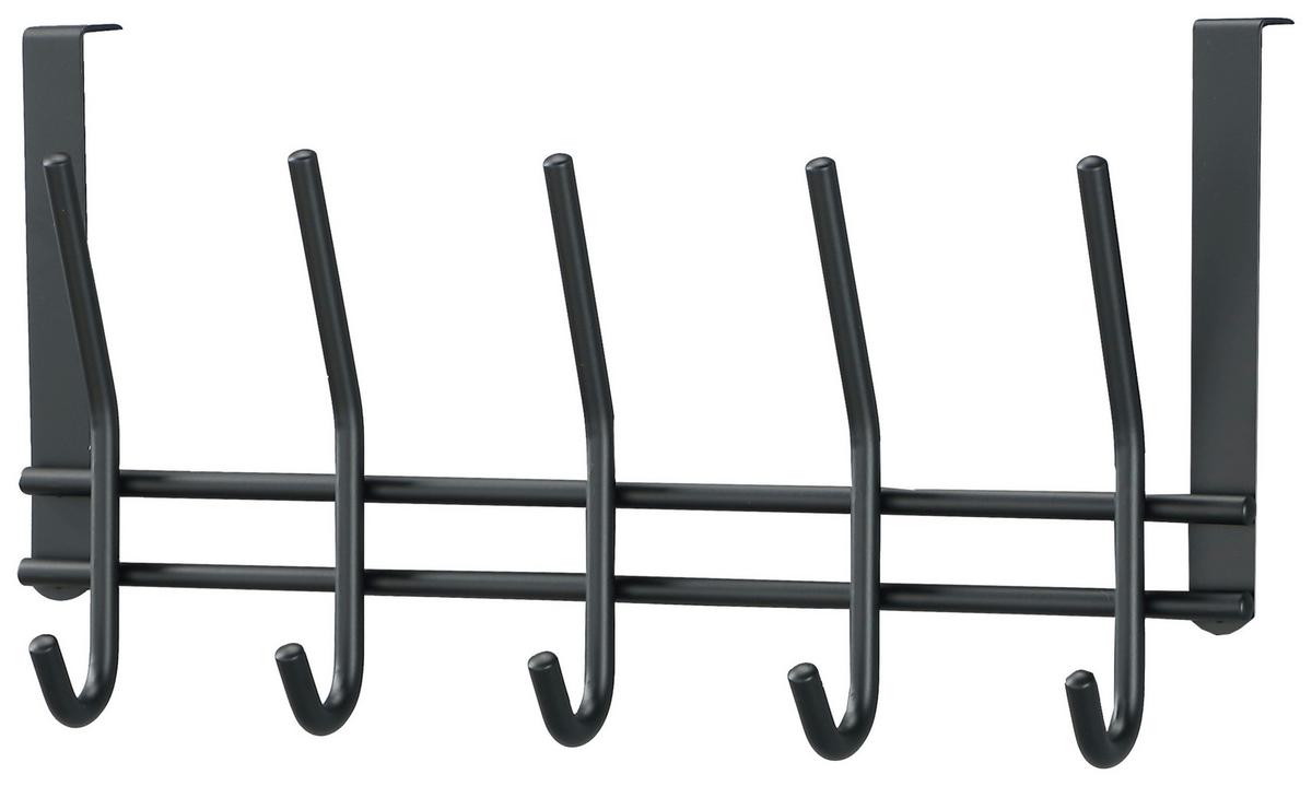 Fali Akasztóléc Ella 1 - fekete, Modern, fém (38/18/9,3cm)