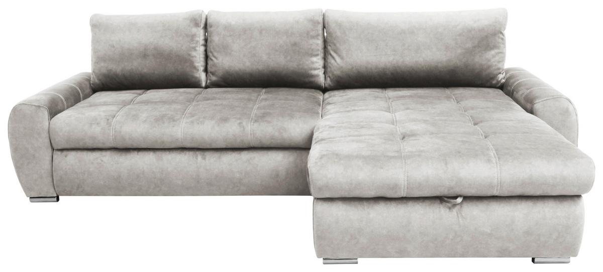 Rohová sedačka SOLAR, oboustranná, béžový samet - barvy chromu/béžová, Moderní, textil (277/175cm)