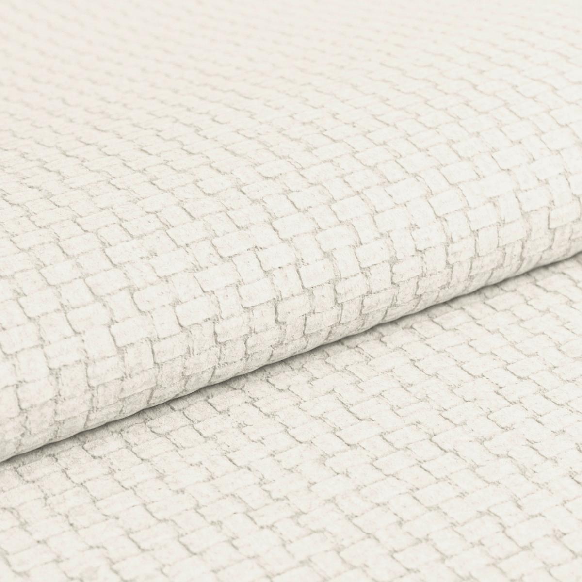 Ecksofa mit Bettfunktion Malaga new Chenille elfenbein - Elfenbein/Schwarz, KONVENTIONELL, Textil (286/203cm) - Ondega